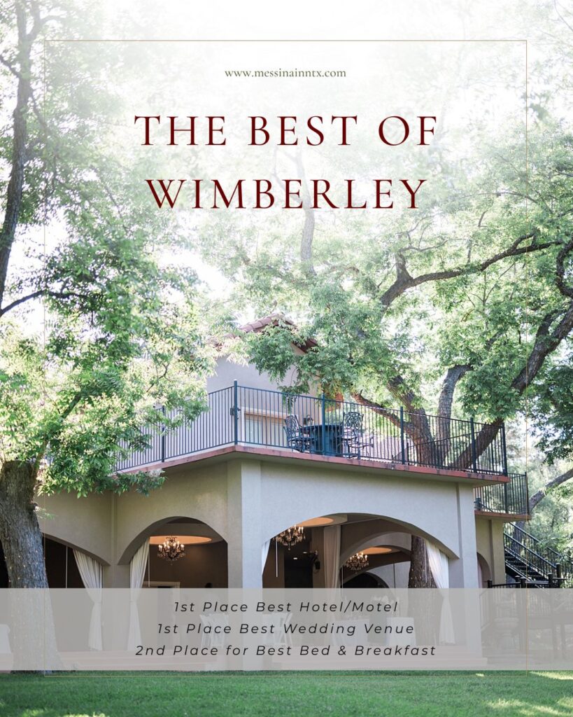 The best of wimberley with reception space graphic