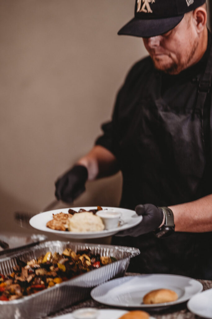 Buffet style catering at Messina Inn